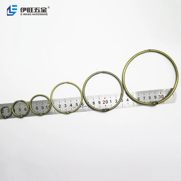 YIWANG Bronze Color Book Rings Metal Loose Leaf Book Binder Rings for Sketchbook Craft