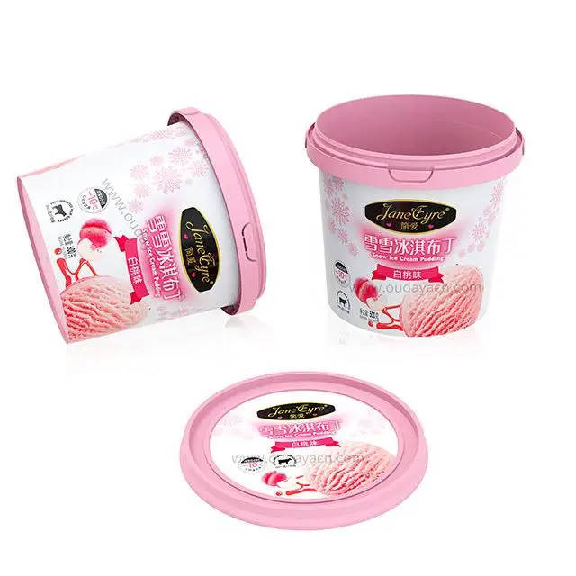 Lucky Time 1l 2l 3l 5l Plastic Seeds Containers Bucket IML Biscuit Box Cookie Packaging with Handle