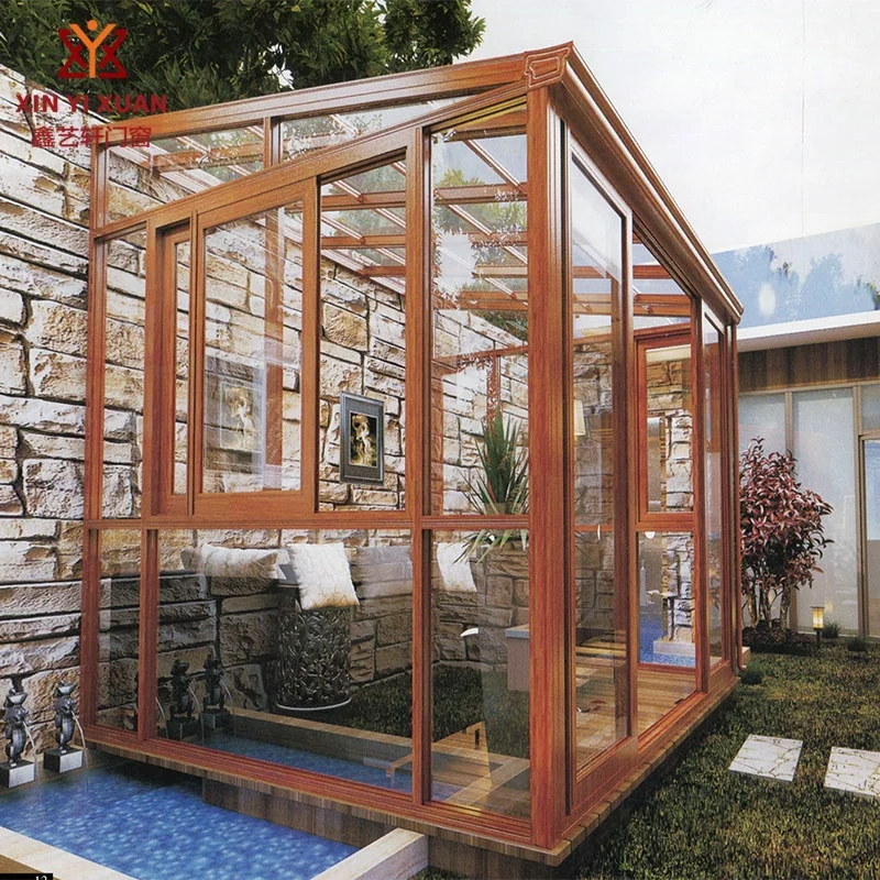 
Aluminum Glazed Slariums Sunroom made in China all season solarium screen room Free Standing Sun Rooms 
