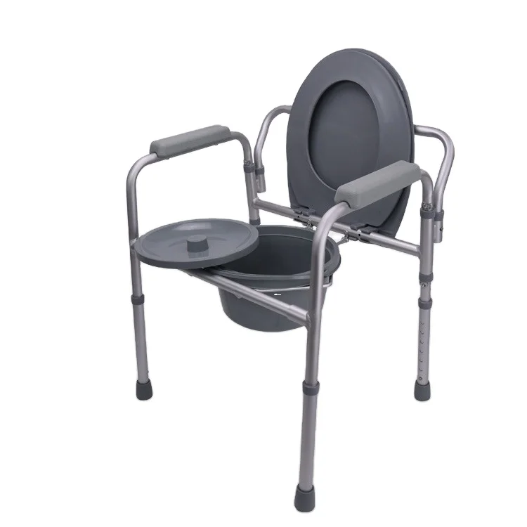 High quality folding commode wheelchair with bepan