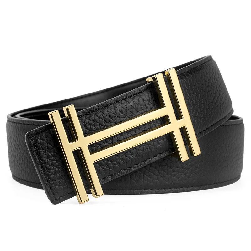 luxury genuine leather belts business fashion designer belts famous brands for men