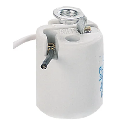 
E27 Ceramic Porcelain Lampholder 519 Lamp Holder with bracket with wire 