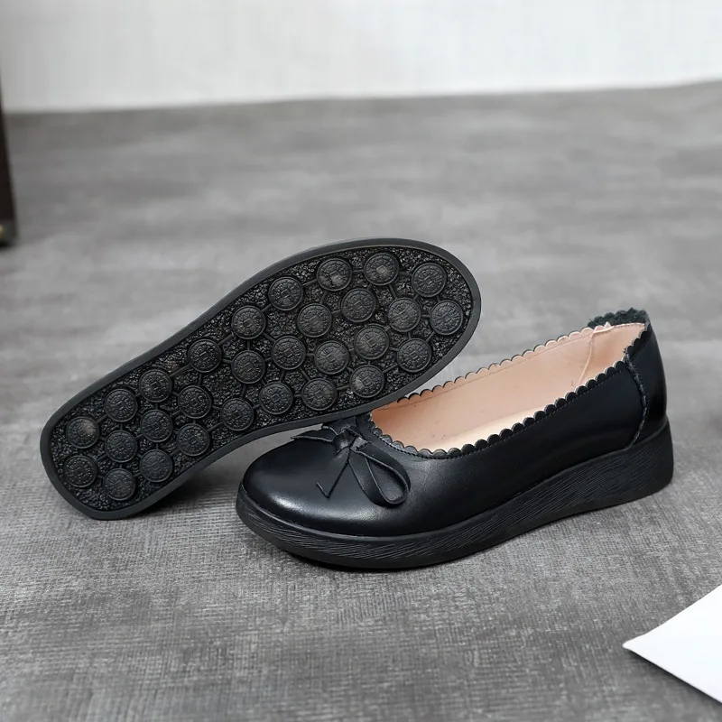 new design cow leather light hard-wearing hotel bank staff nurse work women office shoes
