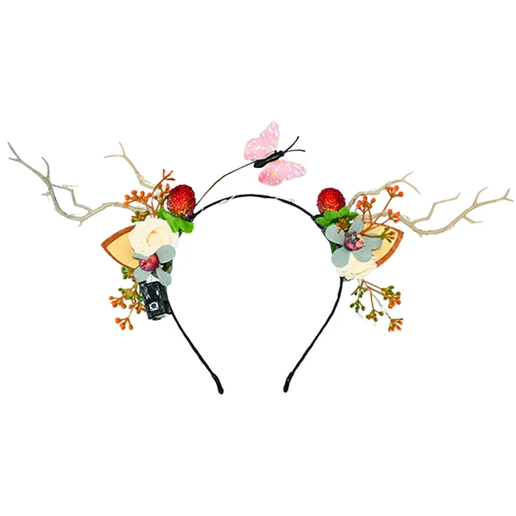 Christmas Headbands Reindeer Antlers Hair Hoops Cute Xmas Hair Band Headdress Hair Accessories for Christmas Party Costume