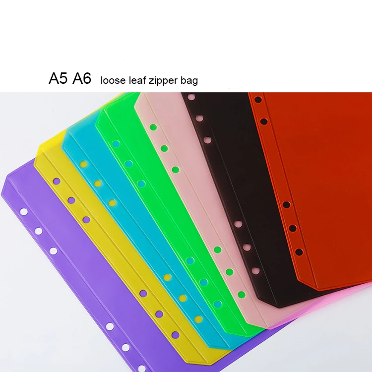 A5 A6 PVC Presentation Binder Folder Card Receive Bag Concise Planner Filing Products Cards Holder Storage Pocket