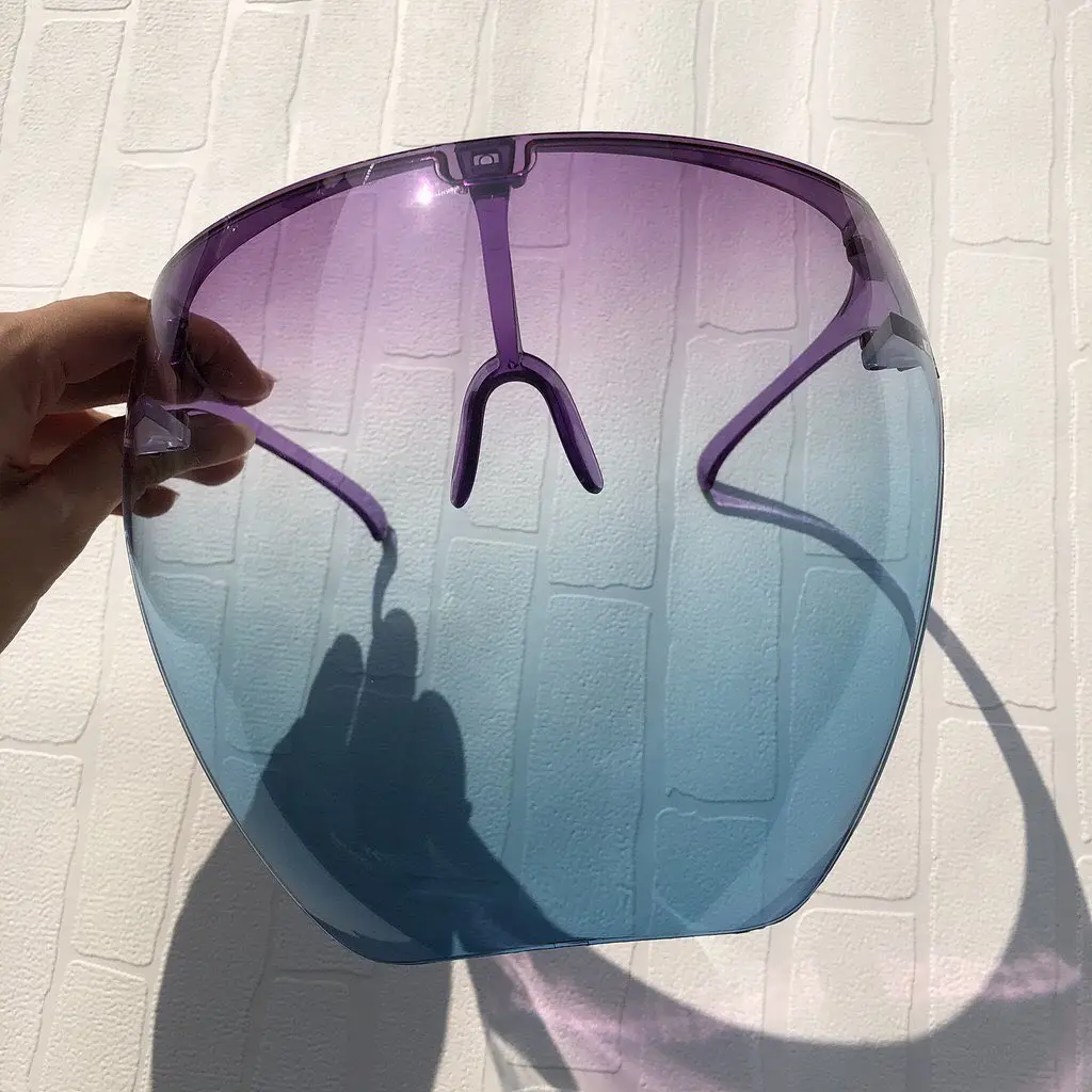 
faceshield Fashion Face Transparent Screen Shield Anti Fog Safety Face Shield Transparent Faceshield with Glass 