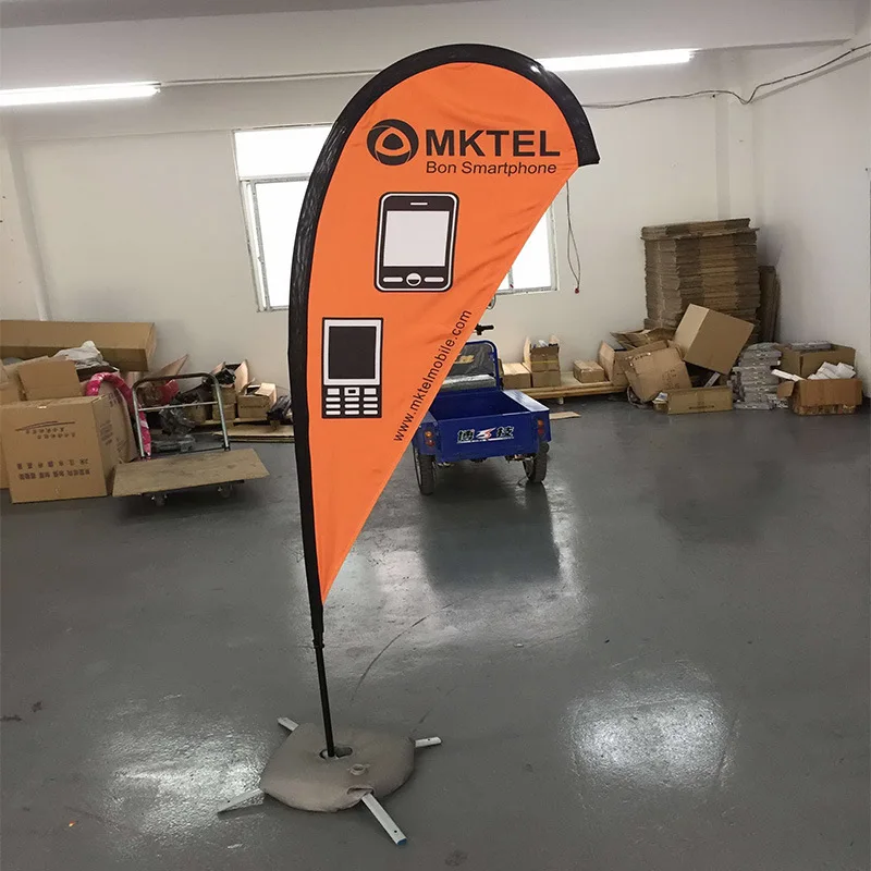 Cheap Price Digital Printed Outdoor Promotional Flags Banners Run With Stand