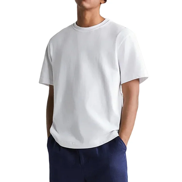Oversized Relax Fit Super Soft Plus Size T-shirts 250gsm 100% Organic Cotton Short Sleeve Blank T Shirt For Men