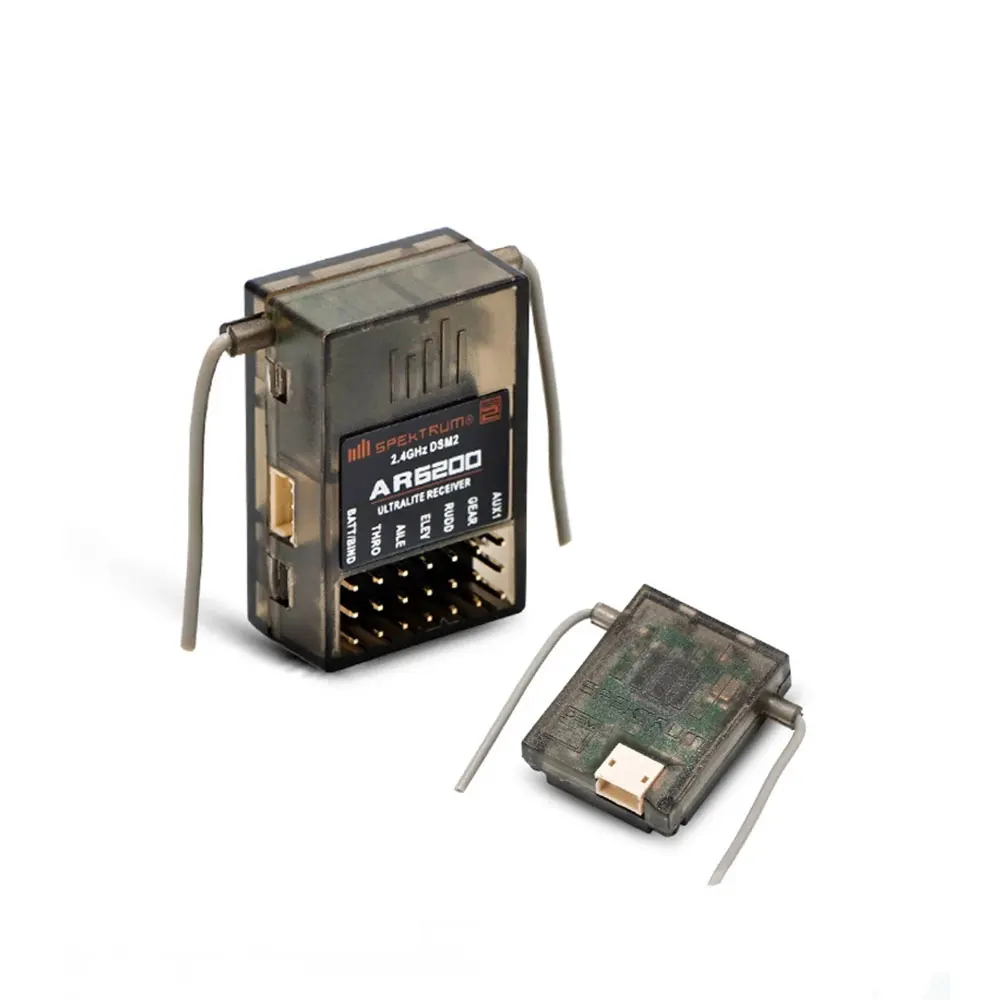 DSM2 Specktrum AR6200 2.4GHz 6 Channel Receiver W Satellites DX6i DX7 DX8 DX9 JR DSX6 DESX9 Radio RC Airplane Satellite