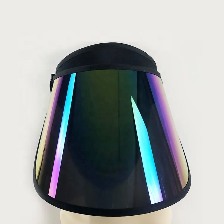Fishing Colorful plastic pc sun visor cap for UV protection sun visor hat