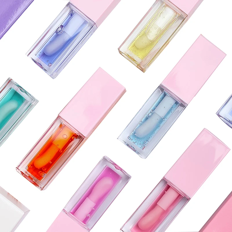 New arrival 10 color transparent plant lip oil private label plumping Fruit flavor vegan lip oil lipstick liquid lip balm