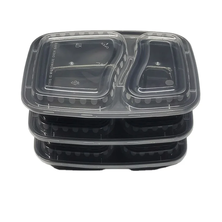 Factory Supply Disposable Microwavable Transparent Plastic Meal Prep Containers