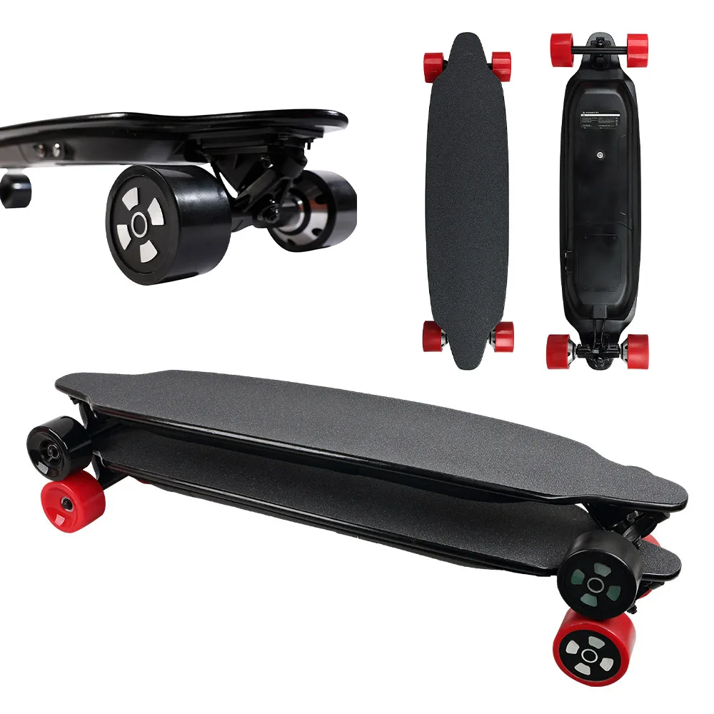 Popular canadian 9 PLY maple deck PU wheels electric skateboard longboard panther powerful Dual motor electric mountainboard