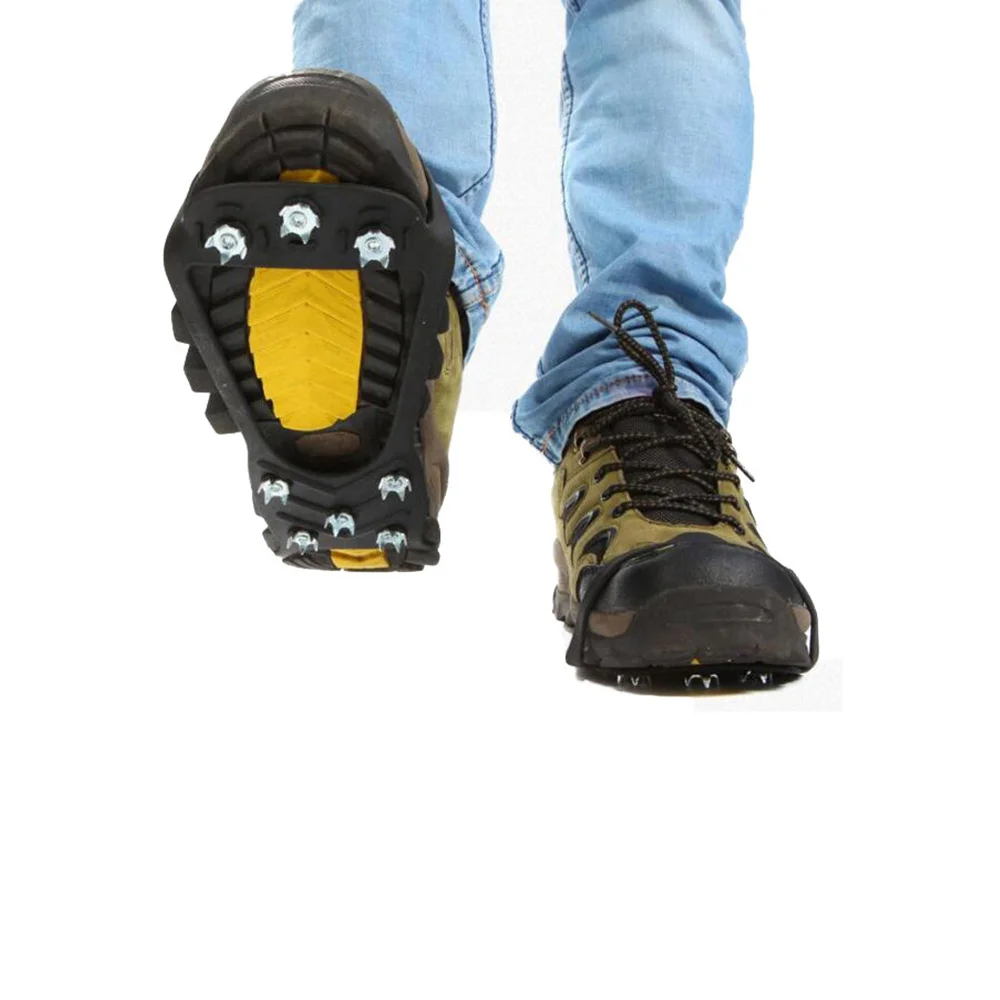 
Hiking Shoes Cover Ice Gripper Grip Crampons Climbing 8 Studs Silicone Ice Shoes Spikes Snow Cleats 