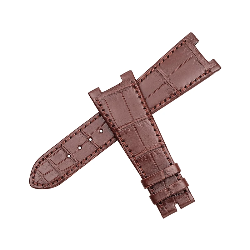 Professional Production 25MM Leather Handcraft Brown Straps For Pp Nautilus Strap