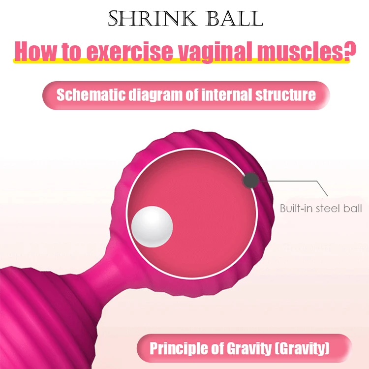 Soft Silicone Pelvic Floor Exerciser Kegel Balls Vaginal Tightening Jump Egg Vibrator Smart Kegel Ball Vagina Jump Egg Vibrator