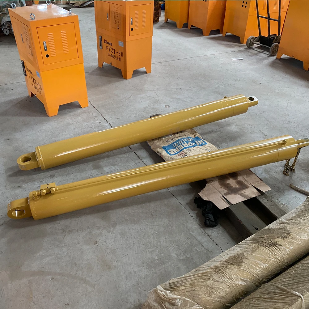 Arm Cylinder 2-12 Ton Double Acting Flange Type Hydraulic Cylinder Long Stroke Hydraulic Piston Cylinder Rod Excavator Arm