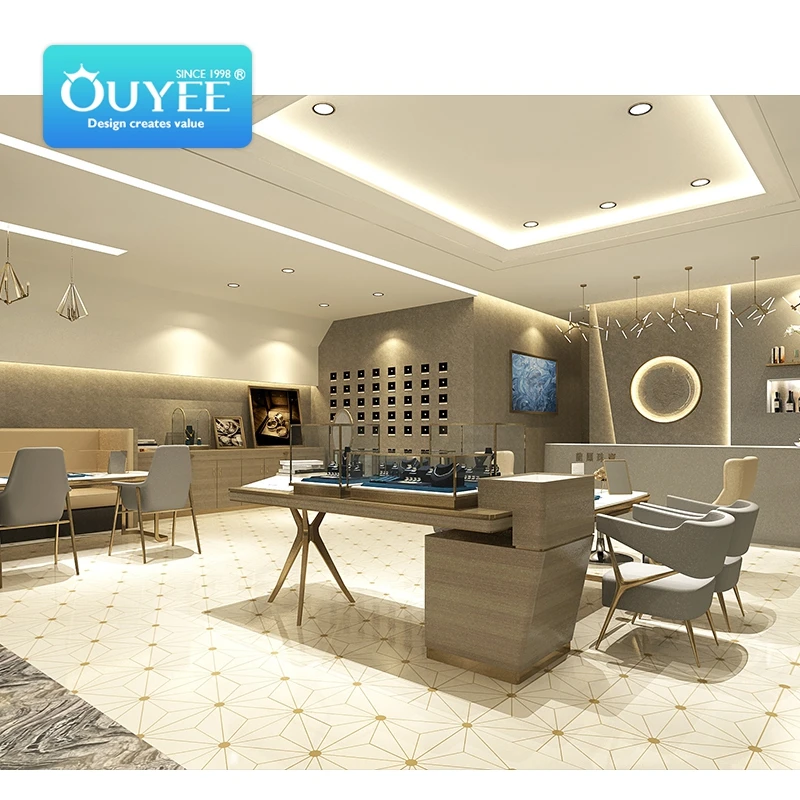 Professional Manufacturers Modern Showcase For Gold Jewelry Shop Furniture Design Jewellery Counter Display