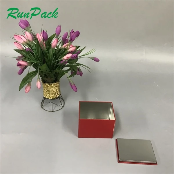 Wholesale Price Square Tea Container Tin Gift Box Packaging Metal Tin Box for Cookies Candy Nut