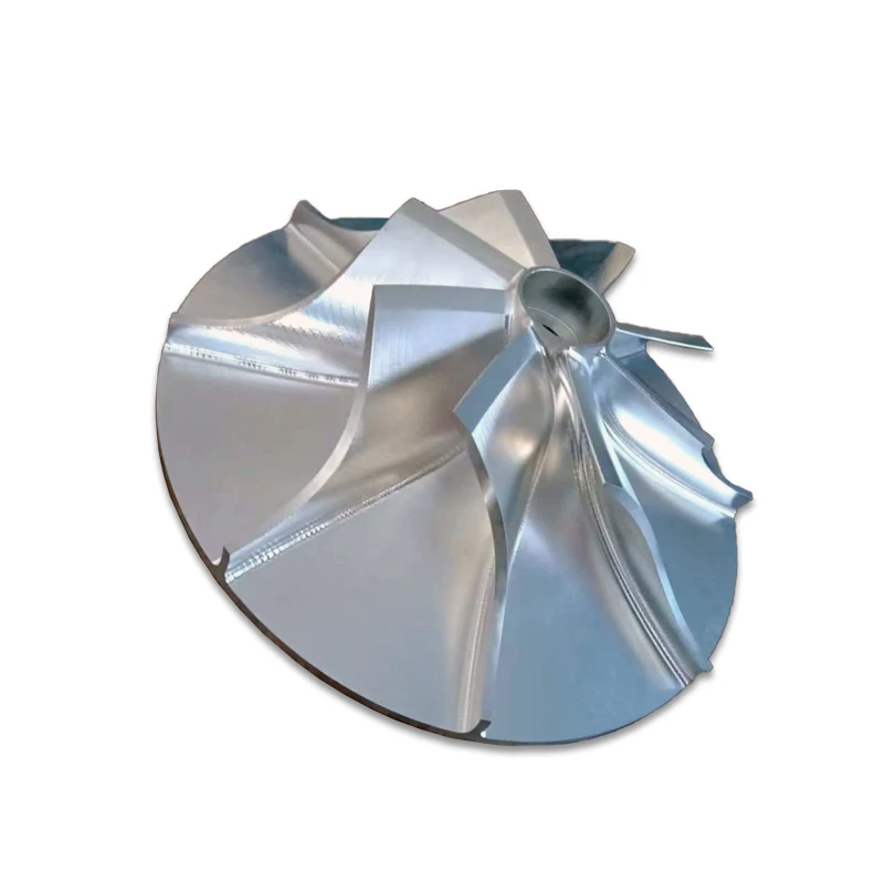 Custom made 5 axis CNC machine center Three - dimensional flowing impeller turbines for high speed blower