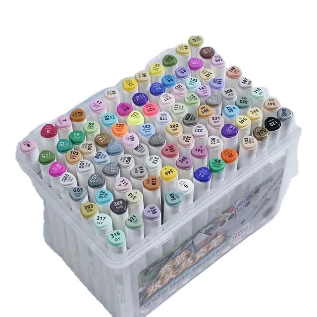 Cheap hot sale quality selling 216 colors marker double tip pen set price