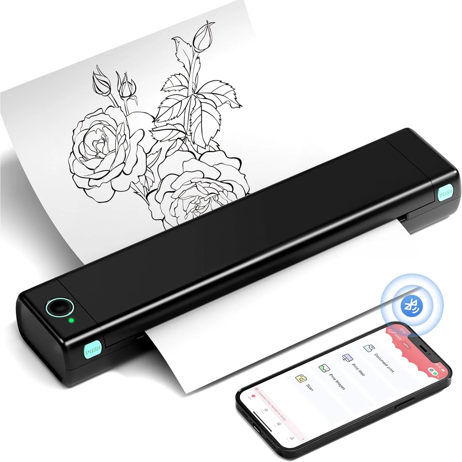 M08F Wireless Tattoo Transfer Stencil Printer Thermal Tattoo images Copier Machine A4 Printer for Tattoo Artists,small business