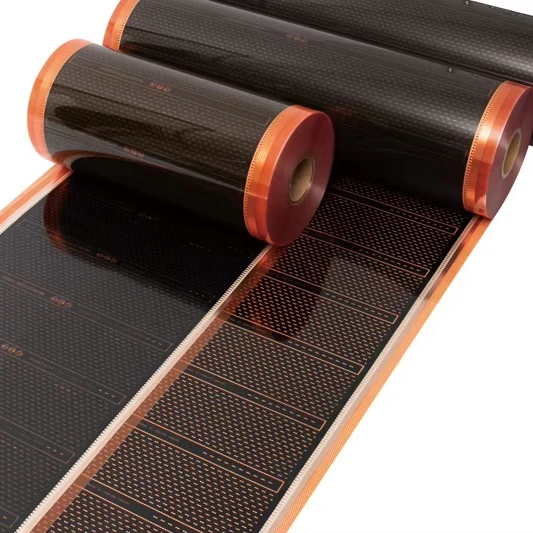 OEM 220V  50cm wide 220W PTC Graphene Underfloor Heating Korea Carbon Crystal heating film for Camper Van