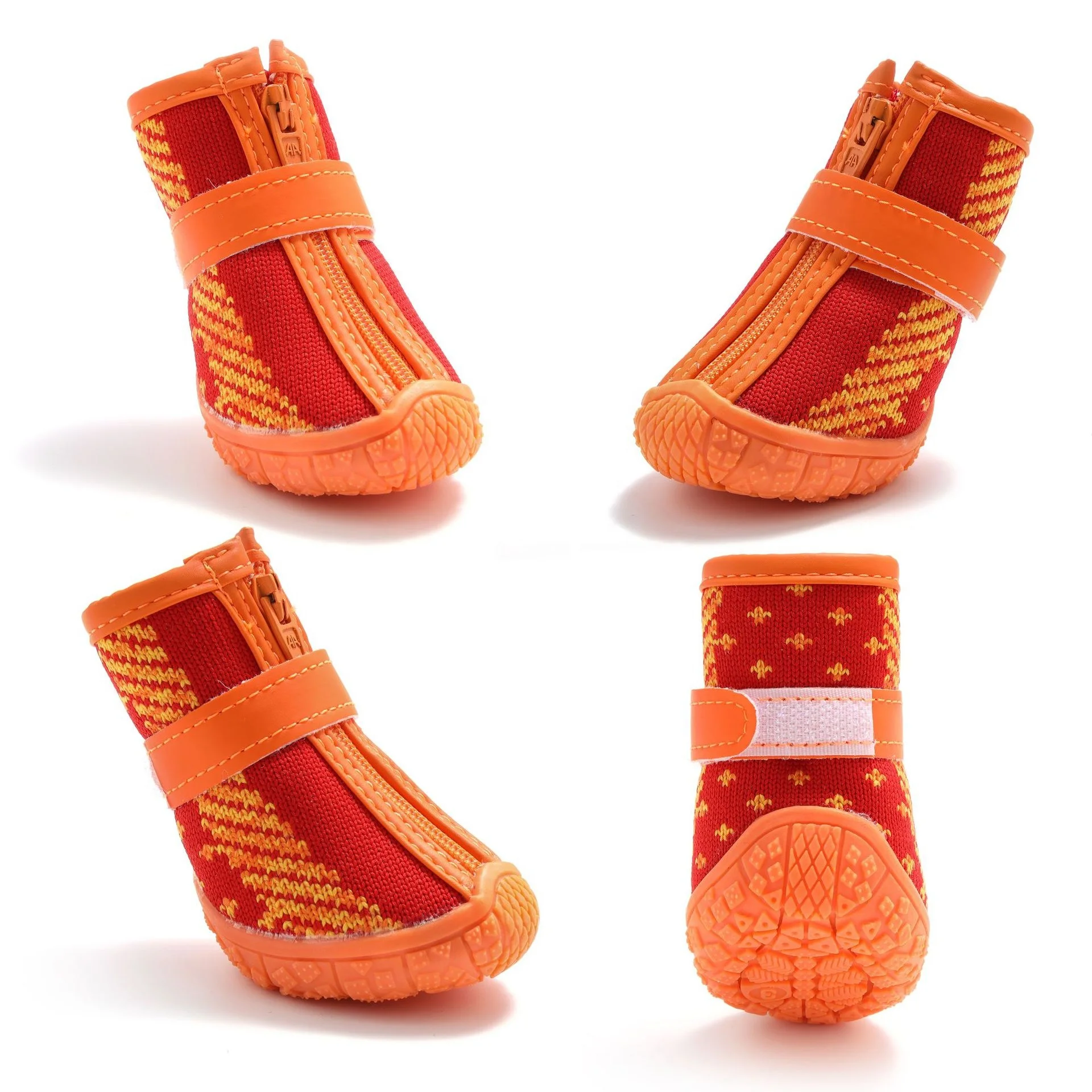 DRESSPET Charms Freedogs Mesh Waterproof  From Manufacturer With Reflective Hot Pavement Huskies Sneakers Dog BootsShoes