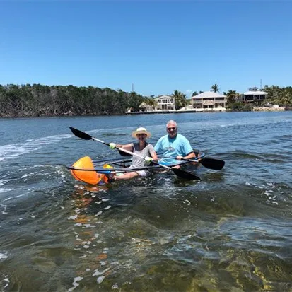 Wholesale cheap small  2 person plastic clear boat transparent canoe/kayaks for fishing