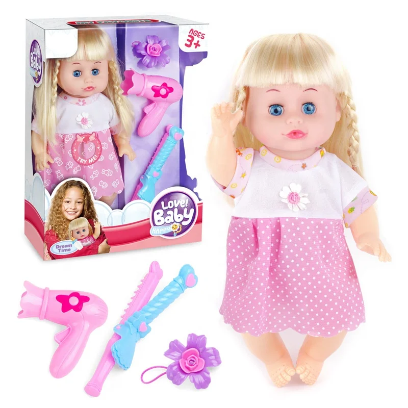 Role pretend play toys girl doll beauty play set realistic baby dolls for kids with IC function