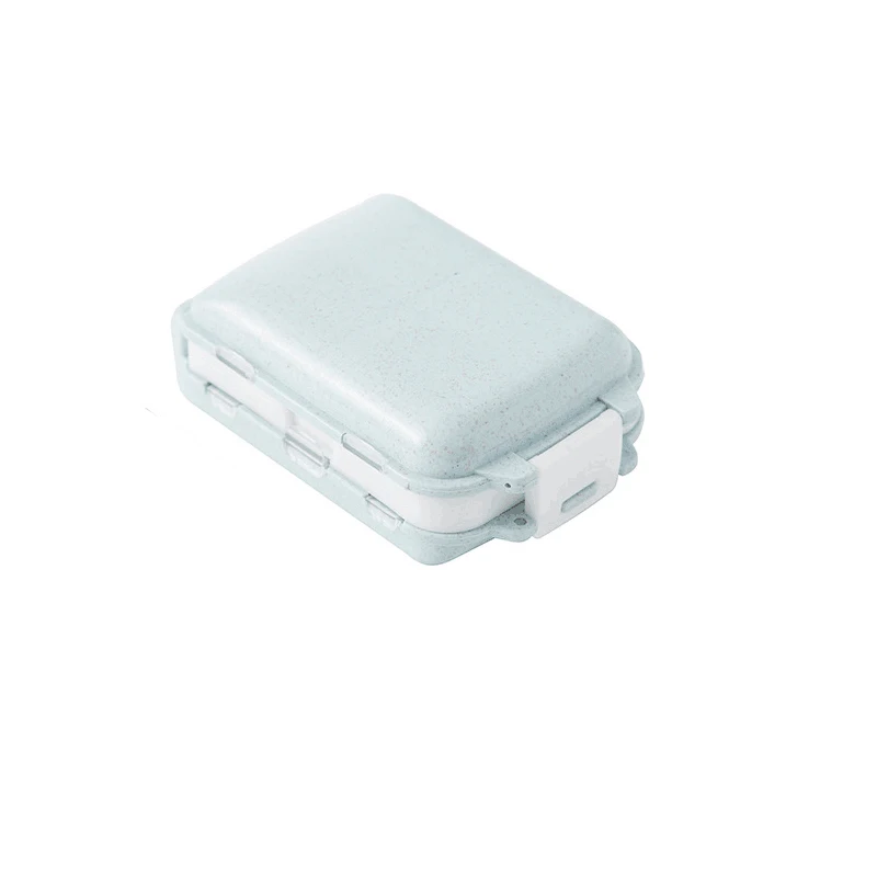 
Eco-friendly Wheat Stalk Degradable Mini Sealed 3 Layer Pill Organizer For Outdoor Travel 