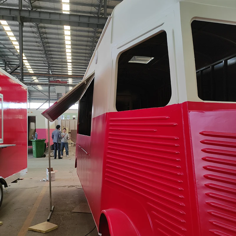 Customized concession trailer truck with windows bar cart for sale