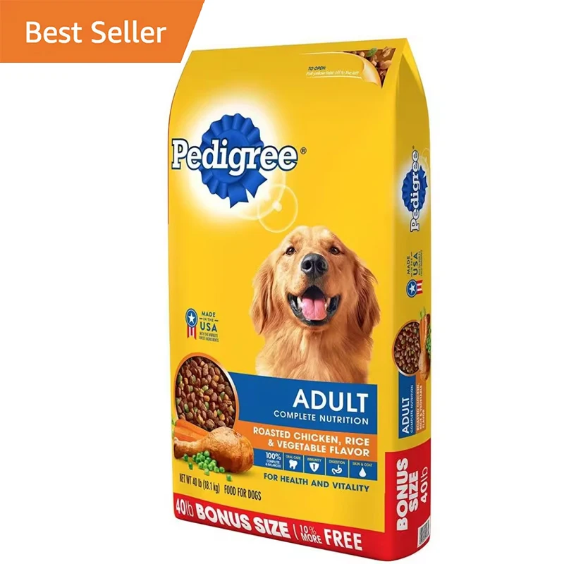 Pedigree Dog Food Bag Customized Dog Snacks Square Bottom Bag Heat Seal Bread Bag Gravure Printing Environment Friendly Accept