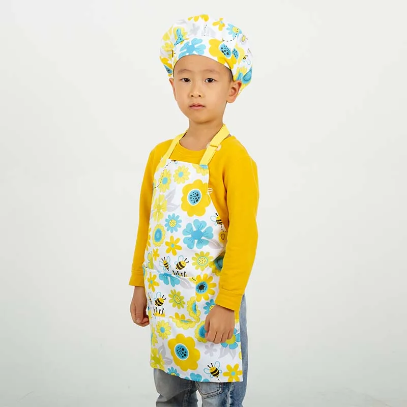 KEFEI Custom OEM Children Apron 100% Polyester Skin-friendly Material 100% Waterproof Polyester Painting Apron For kids