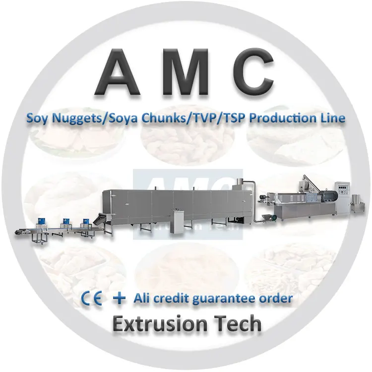Americhi soy protein manufacturing machine + soya nugget machinery + soy extruder