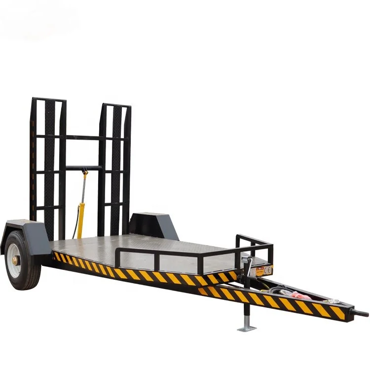 small harvester transport trailer low bed farm trailer with ramp