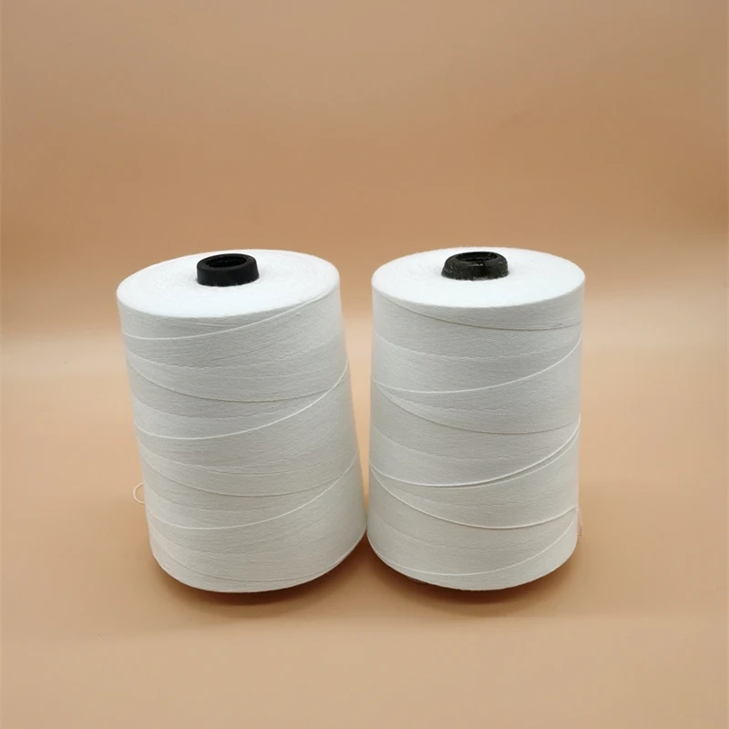 100% Spun Polyester 8S/3 Sack Bag Dyeing Sewing Thread For Bag Closer Machine