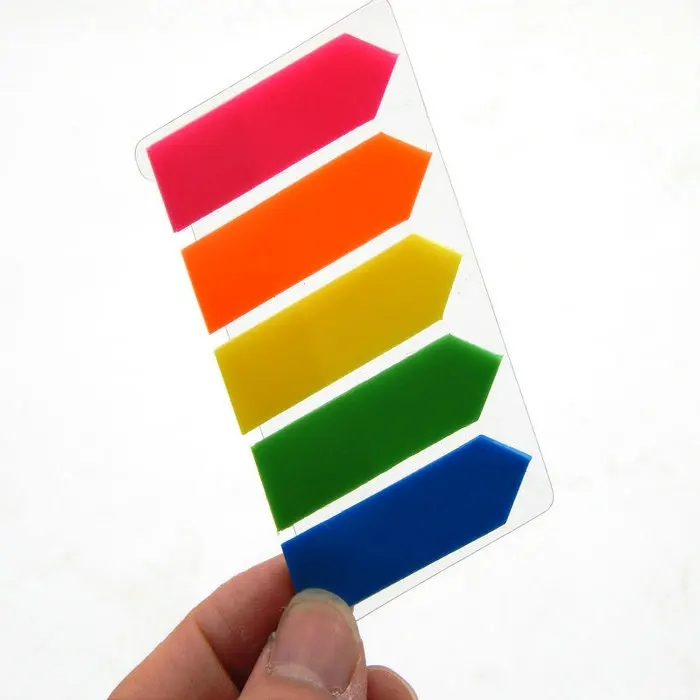 Page Markers Colored Index Tabs Flags Assorted Fluorescent Bright Color Book Markers Sticky Notes PET  Memo have