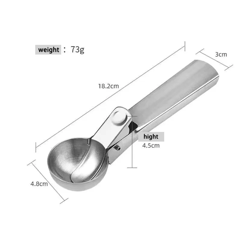 new wholesale hard mini mold freezer Stainless Steel Ice set Cream Scoop