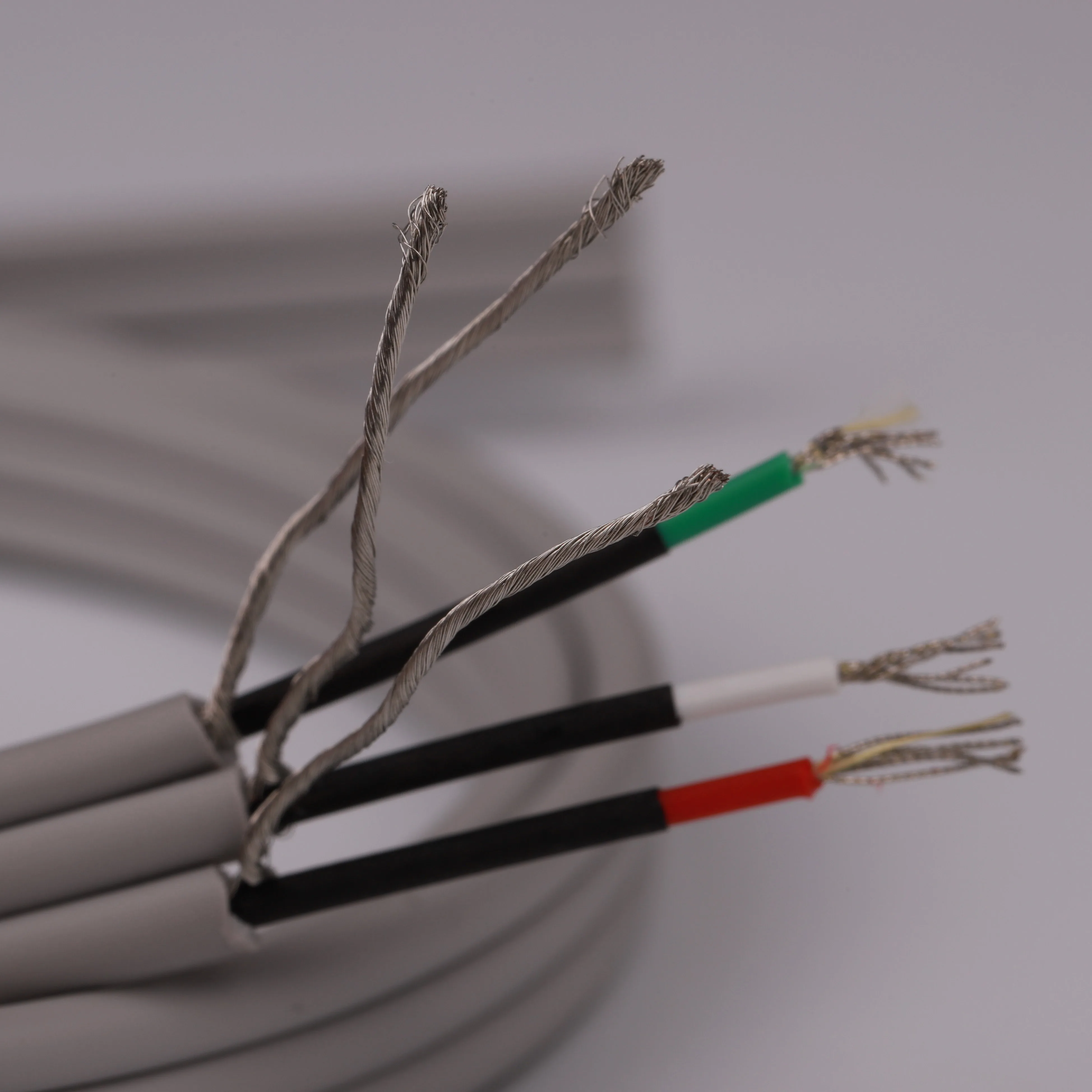 High Grade TPU Shielded Stranded Tinned Copper 3 Lead ECG Cable