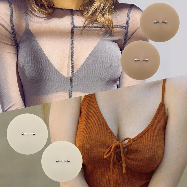 Newest Silicone Seamless Nipple Covers with Nail  Ultra Thin Sticky Breast Petals Adhesive Strapless Invisible Pasties Bra