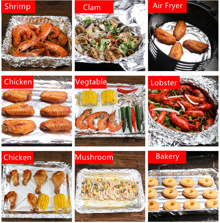 YURUI Food grade Household 30cm falcon tin foil roll thickened paper aluminum foil roll aluminum foil for kitchen use