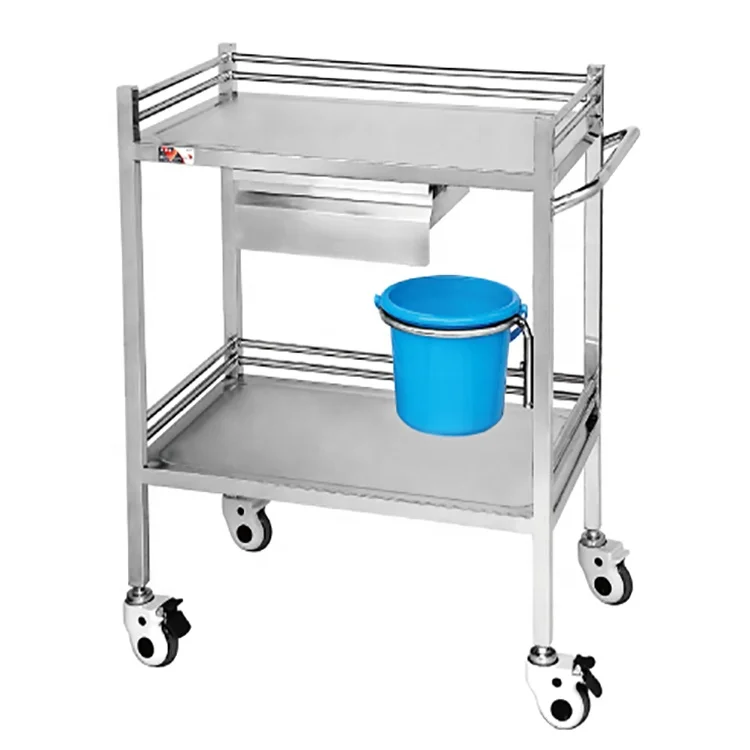 
SUS Stainless steel portable emergency hospital cart medical trolley 
