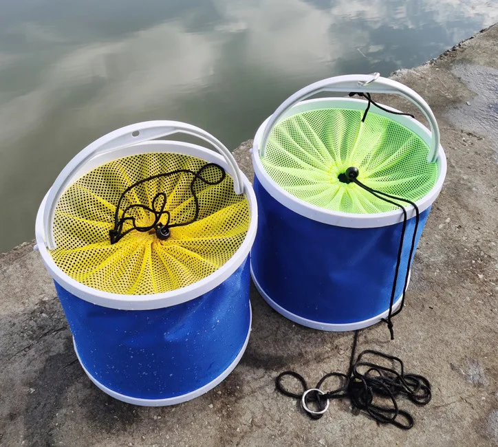 Blue High Quality Portable Folding Widely Use Durable Car Storage Container Outdoor Camping Oxford Fabric Fishing Bucket