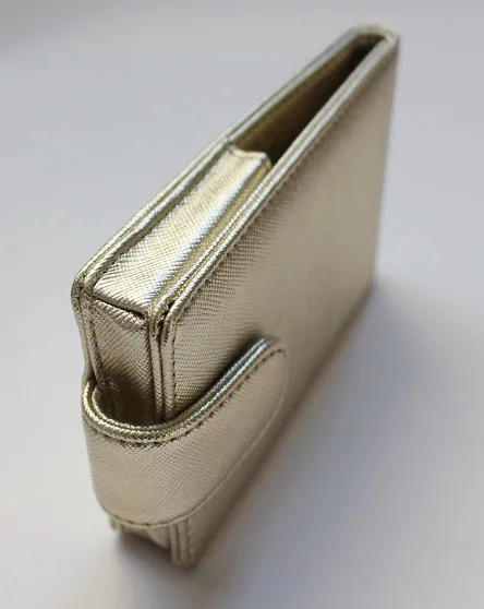 Mini cosmetic organizer manufacturer glitter saffiano faux leather lipstick case with mirror