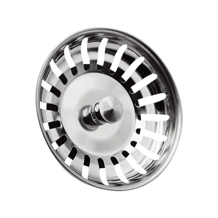 Sonda 732251 Stainless Steel kitchen 83mm Drain Basin Polished Anti Clogging Basket Sink Plug Drainer Waste Filter Strainer