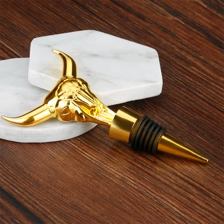 Professional Manufacture Elephant Shape Metal Wine Bottle Stopper