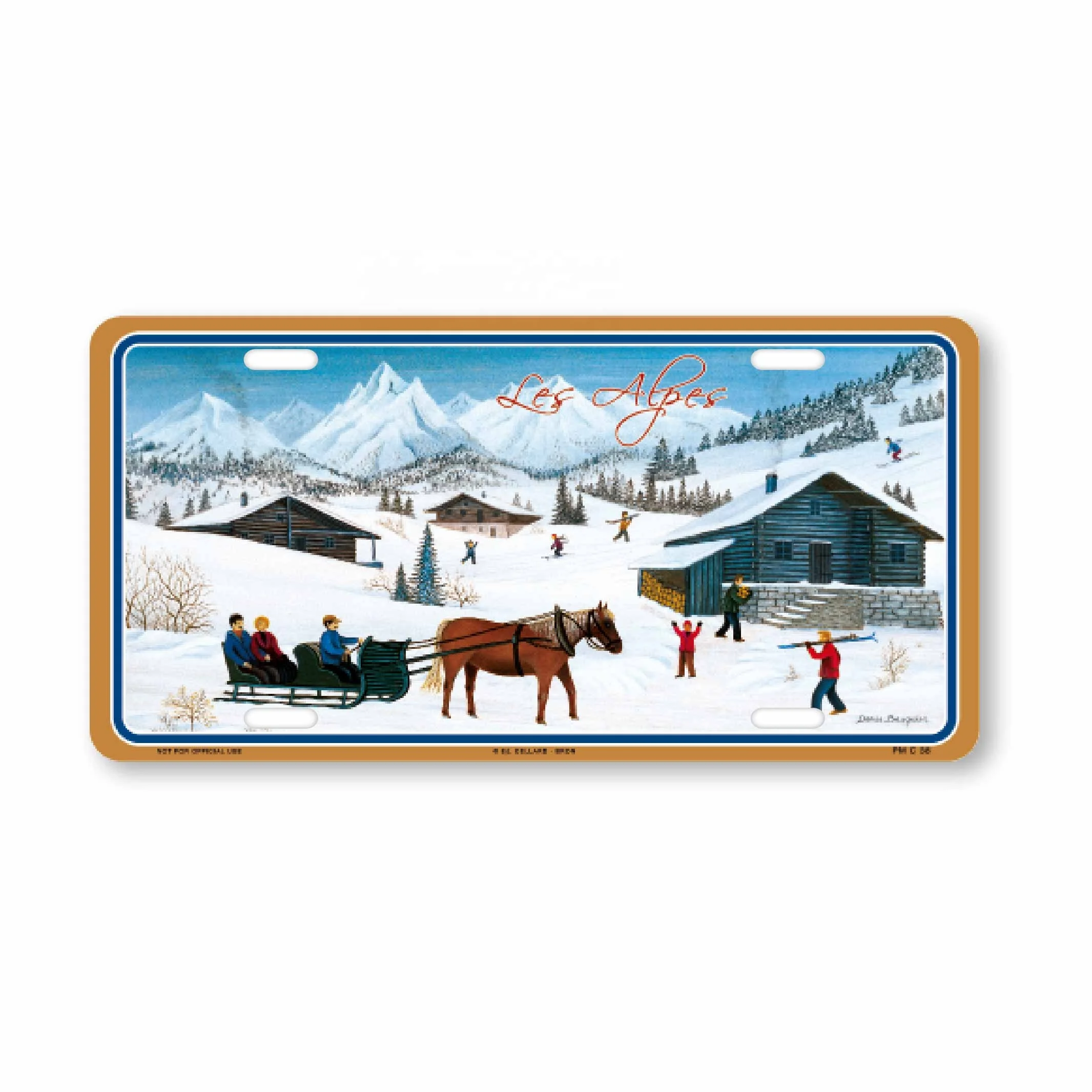 Custom Car Decoration Barcelona License Plate Aluminum Embossed Logo Metal  License Plate