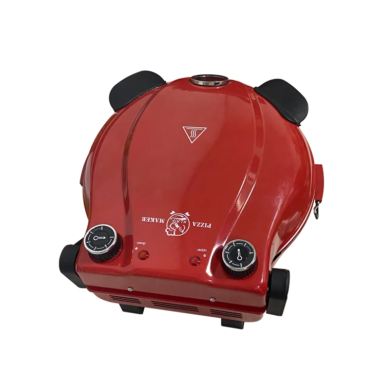 12 Inch Non-Stick Pizza Oven In Red Home Use Fast Fun Electric Multi Pizza Maker