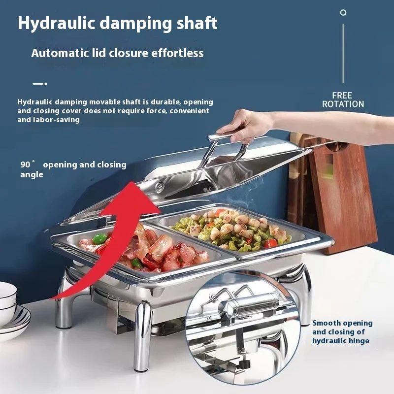 Нержавеющая сталь и стекло гидравлическая столовая для буфета электрическая нагревательная ресторанная печь завтрака гостиниц ресторанов